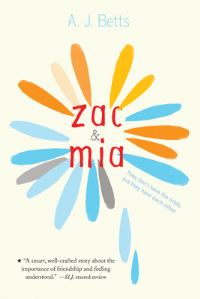 Book Cover for Zac and Mia by A J Betts