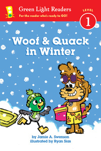 Book Cover for Woof and Quack in Winter by Jamie Swenson