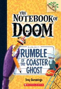 Book Cover for Rumble of the Coaster Ghost by Troy Cummings
