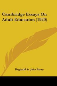 Book Cover for Cambridge Essays On Adult Education (1920) by Rudyard Kipling