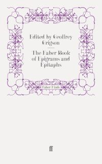 Book Cover for The Faber Book of Epigrams and Epitaphs by Various