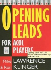 Book Cover for Opening Leads for Acol Players by Michael Lawrence, Ron Klinger