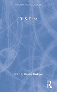 Book Cover for T.S. Eliot by Harriet Davidson