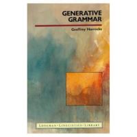 Book Cover for Generative Grammar by Geoffrey Horrocks