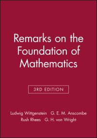 Book Cover for Remarks on the Foundation of Mathematics by Ludwig Wittgenstein