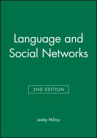 Book Cover for Language and Social Networks by Lesley Milroy