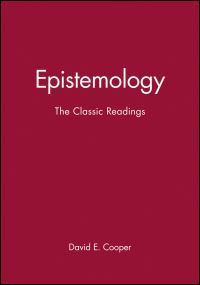 Book Cover for Epistemology by David E Cooper