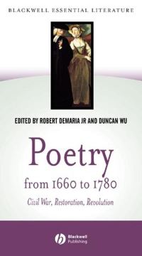 Book Cover for Poetry from 1660 to 1780 by Duncan Wu, Robert DeMaria
