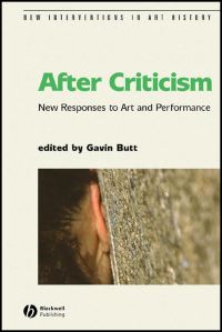 Book Cover for After Criticism by Gavin Butt