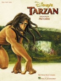 Book Cover for Disney's Tarzan Piano Vocal Guitar Songbook Sheet Music for Intermediate Players by Phil Collins Official Soundtrack Arrangements With Lyrics, Chords, Guitar Diagrams, and Color Artwork by Phil Collins