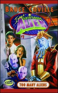 Book Cover for Too Many Aliens by Bruce Coville, Tony Sansevero, Copyright Paperback Collection Library of Congress