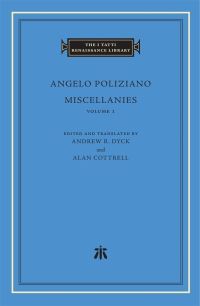 Book Cover for Miscellanies by Angelo Poliziano, Angelo Poliziano