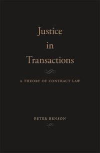 Book Cover for Justice in Transactions by Peter Benson