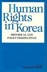 Book Cover for Human Rights in Korea by William Shaw