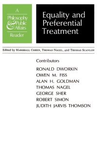 Book Cover for Equality and Preferential Treatment by Marshall Cohen, Thomas Nagel, Thomas Scanlon, Ronald Dworkin