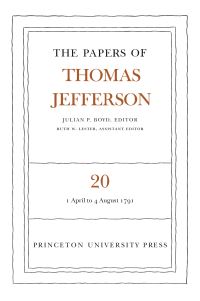 Book Cover for The Papers of Thomas Jefferson, Volume 20 by Thomas Jefferson