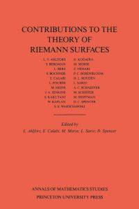 Book Cover for Contributions to the Theory of Riemann Surfaces by Lars V. Ahlfors