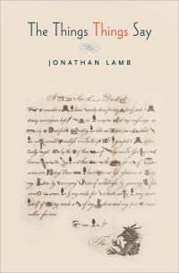 Book Cover for The Things Things Say by Jonathan Lamb