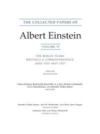 Book Cover for The Berlin Years by Albert Einstein