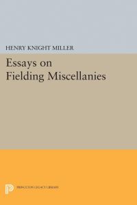 Book Cover for Essays on Fielding Miscellanies by Henry Knight Miller