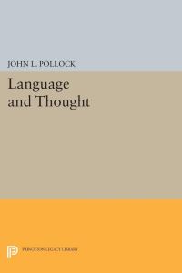 Book Cover for Language and Thought by John L Pollock