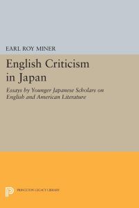 Book Cover for English Criticism in Japan by Earl Miner