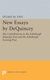 Book Cover for New Essays by De Quincey by Stuart M Tave