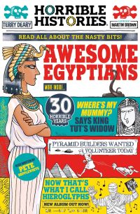 Book Cover for Awesome Egyptians by Terry Deary, Peter Hepplewhite