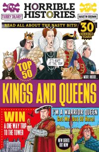 Book Cover for Top 50 Kings & Queens by Terry Deary