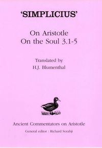 Book Cover for On Aristotle on the Soul 3.1-5 by Simplicius, H J Blumenthal