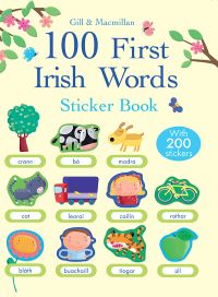 Book Cover for 100 First Irish Words Sticker Book by Francesca di Chiara