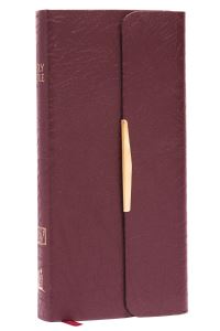 Book Cover for KJV Compact Checkbook Bible, Burgundy Bonded Leather, Red Letter by Thomas Nelson