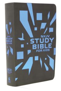 Book Cover for NKJV, Study Bible for Kids, Leatherflex, Grey/Blue by Thomas Nelson