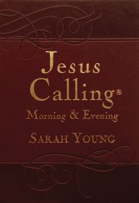 Book Cover for Jesus Calling Morning and Evening, Brown Leathersoft Hardcover, With Scripture References by Sarah Young