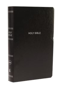 Book Cover for NKJV, Gift and Award Bible, Leather-Look, Black, Red Letter, Comfort Print by Thomas Nelson