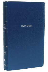 Book Cover for NKJV, Gift and Award Bible, Leather-Look, Blue, Red Letter, Comfort Print by Thomas Nelson