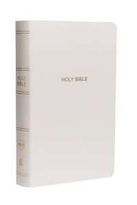 Book Cover for NKJV, Gift and Award Bible, Leather-Look, White, Red Letter, Comfort Print by Thomas Nelson