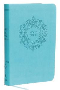 Book Cover for NKJV, Thinline Bible, Compact, Leathersoft, Blue, Red Letter, Comfort Print by Thomas Nelson