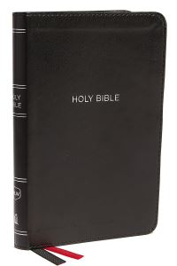 Book Cover for NKJV, Thinline Bible, Compact, Leathersoft, Black, Red Letter, Comfort Print by Thomas Nelson