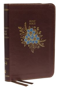 Book Cover for NKJV, Thinline Bible, Compact, Leathersoft, Burgundy, Red Letter, Comfort Print by Thomas Nelson