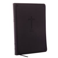 Book Cover for NKJV, Value Thinline Bible, Large Print, Charcoal Leathersoft, Red Letter, Comfort Print by Thomas Nelson
