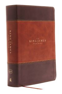 Book Cover for KJV, The King James Study Bible, Leathersoft, Brown, Red Letter, Full-Color Edition by Thomas Nelson