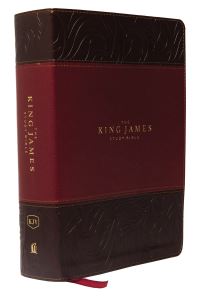 Book Cover for KJV, The King James Study Bible, Leathersoft, Burgundy, Thumb Indexed, Red Letter, Full-Color Edition by Thomas Nelson