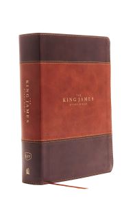 Book Cover for KJV, The King James Study Bible, Leathersoft, Brown, Thumb Indexed, Red Letter, Full-Color Edition by Thomas Nelson
