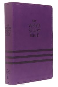 Book Cover for KJV, Word Study Bible, Leathersoft, Purple, Thumb Indexed, Red Letter by Thomas Nelson