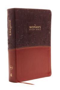 Book Cover for NKJV, The Woman's Study Bible, Leathersoft, Brown/Burgundy, Red Letter, Full-Color Edition by Thomas Nelson
