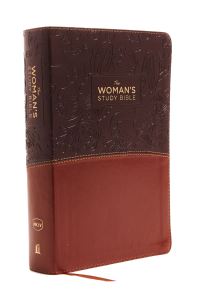 Book Cover for NKJV, The Woman's Study Bible, Leathersoft, Brown/Burgundy, Red Letter, Full-Color Edition, Thumb Indexed by Thomas Nelson