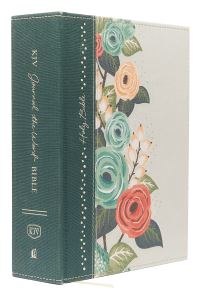 Book Cover for KJV Large Print Bible, Journal the Word, Reflect, Journal or Create Art Next to Your Favorite Verses (Green Cloth Over Board, Red Letter, Comfort Print by Thomas Nelson