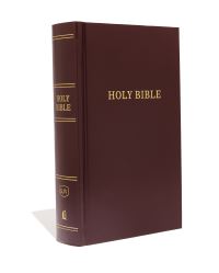 Book Cover for KJV, Pew Bible, Large Print, Hardcover, Burgundy, Red Letter, Comfort Print by Thomas Nelson