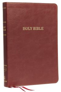 Book Cover for KJV, Thinline Bible, Large Print, Leathersoft, Burgundy, Red Letter, Comfort Print by Thomas Nelson